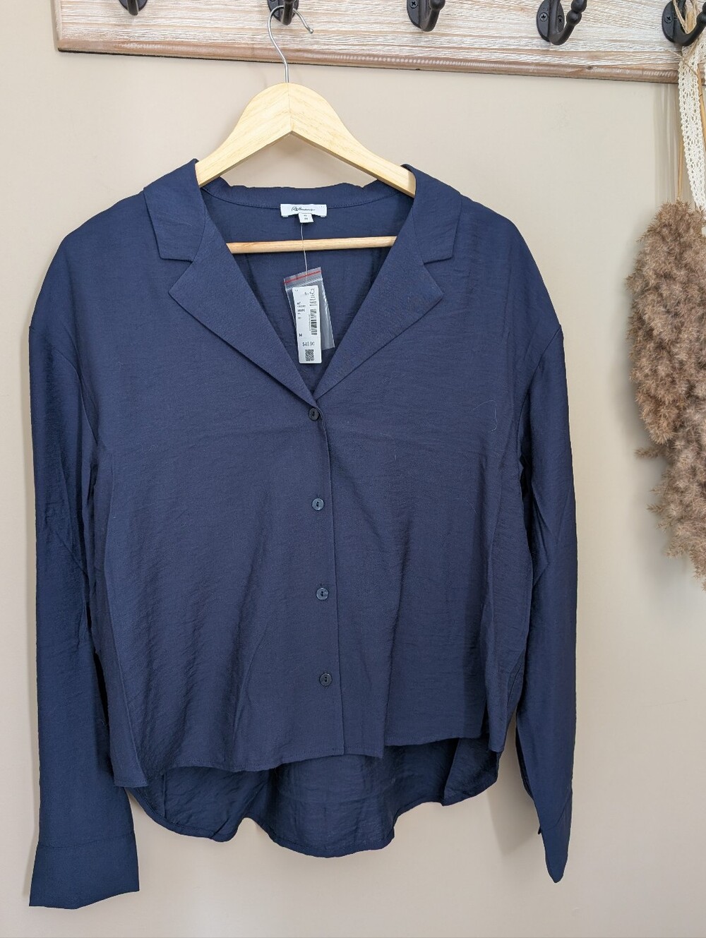 Reitmans Navy Button-Down Lightweight Women's Shirt